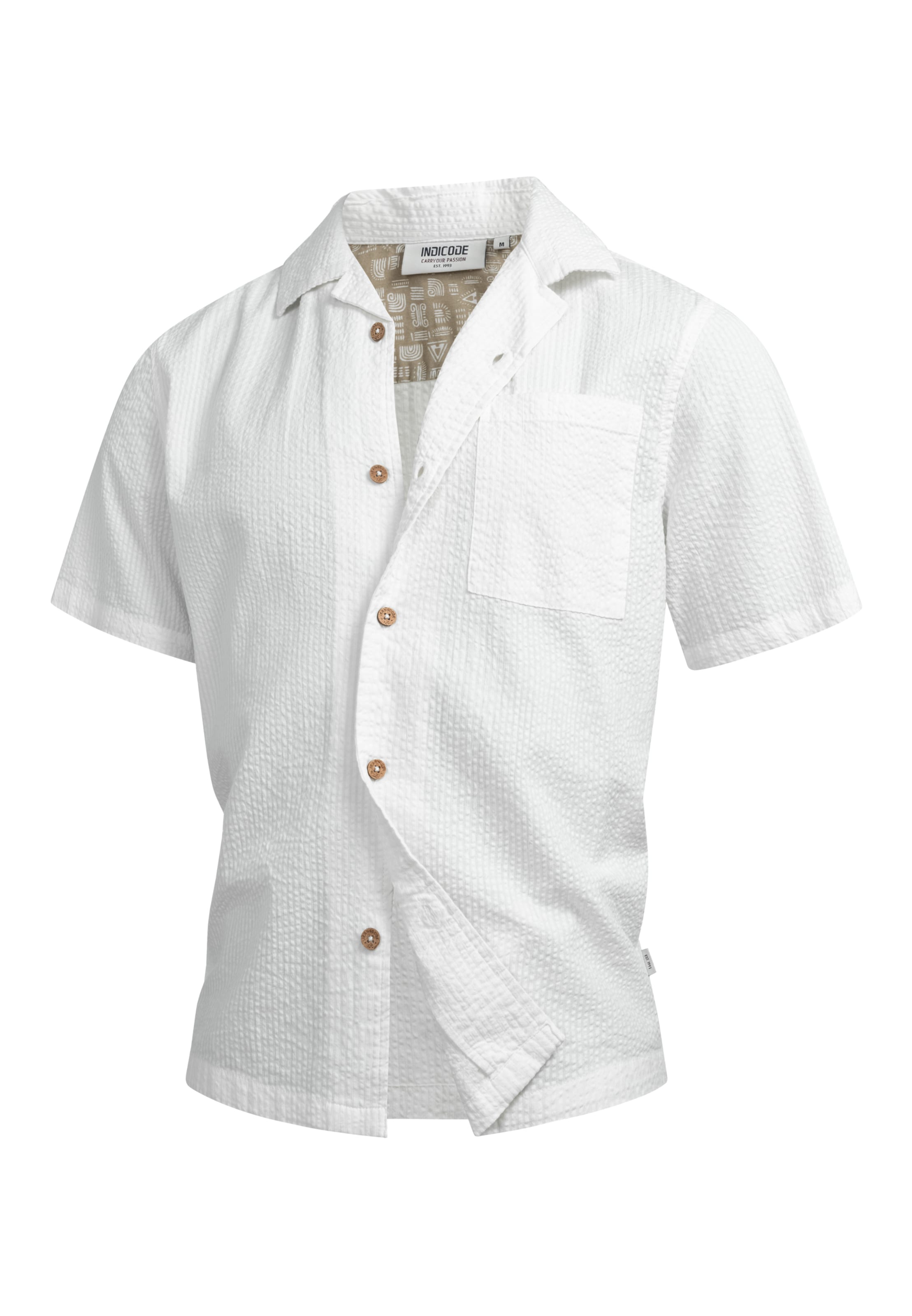 INDICODE JEANS Overhemd 'Driller' in Wit: voorkant