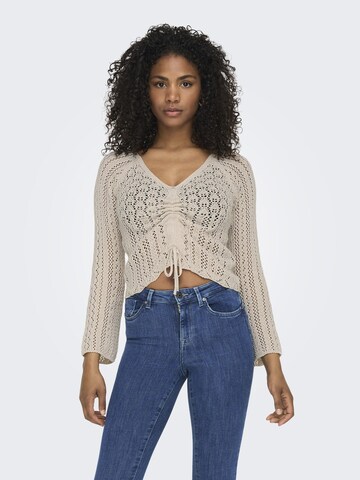 Pull-over ONLY en beige : devant