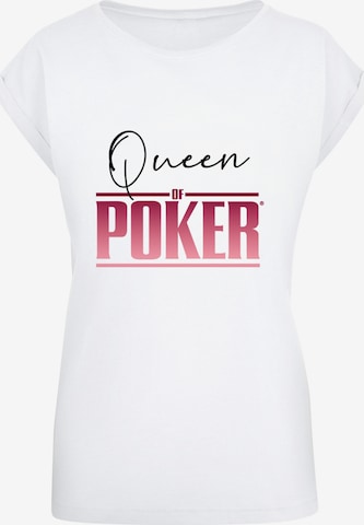F4NT4STIC Shirt 'Queen of Poker' in Weiß: Vorderseite