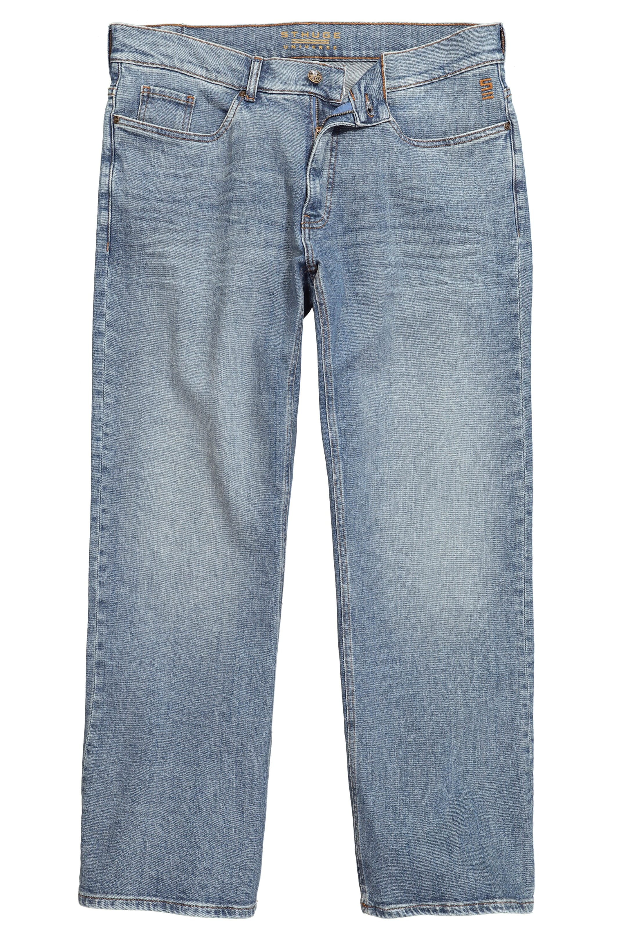 STHUGE Wide leg Jeans in Blauw: voorkant