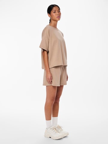 PIECESSweater majica 'Chilli' - smeđa boja