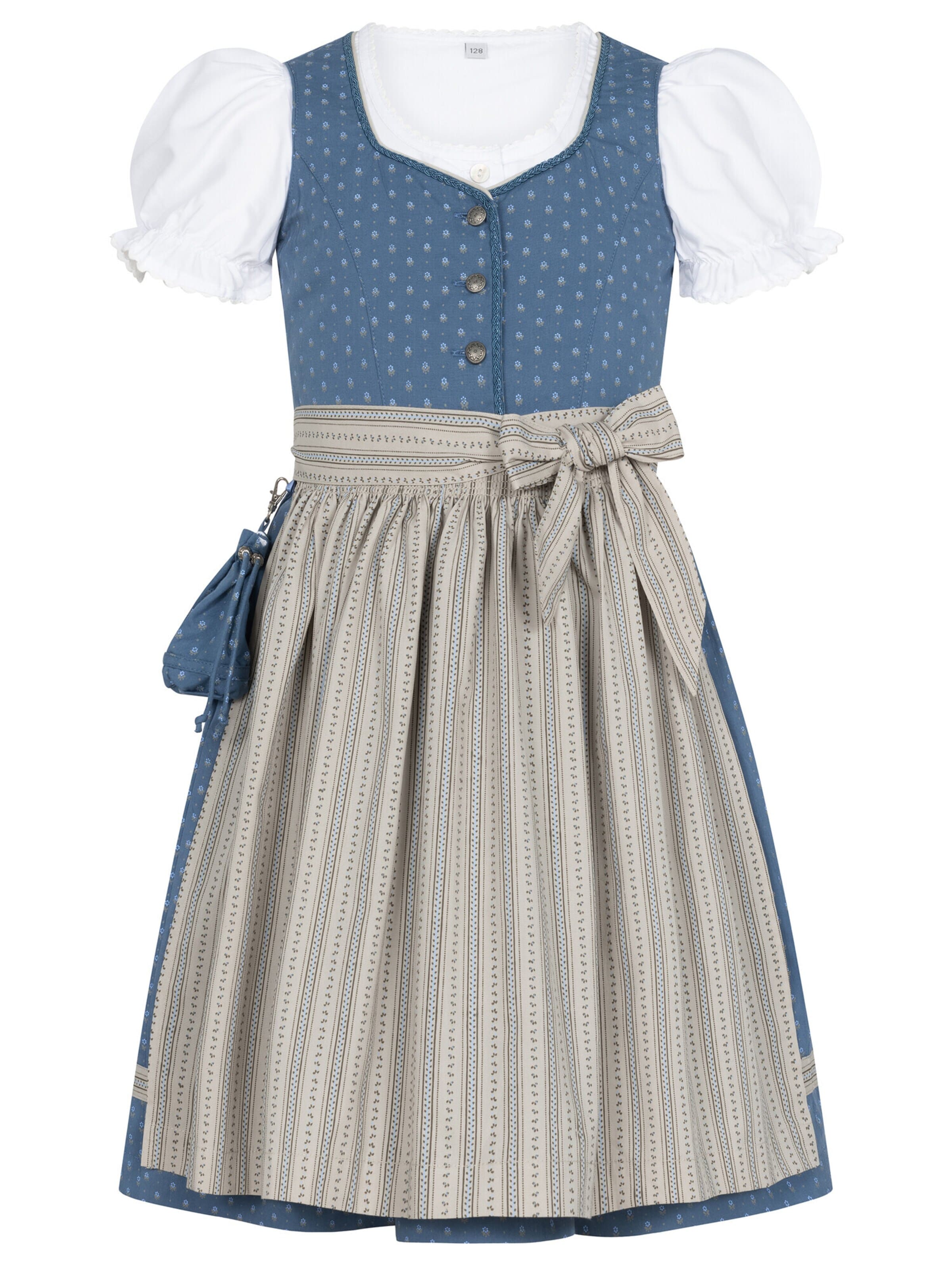 Trachtenhof Nübler Dress 'Kinderdirndl 3-teilig Felicitas' in Blue: front