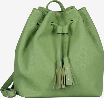 TOM TAILOR Backpack in Green: front