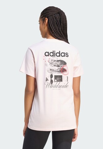 ADIDAS SPORTSWEAR - Camisa funcionais 'Travel' em rosa: frente