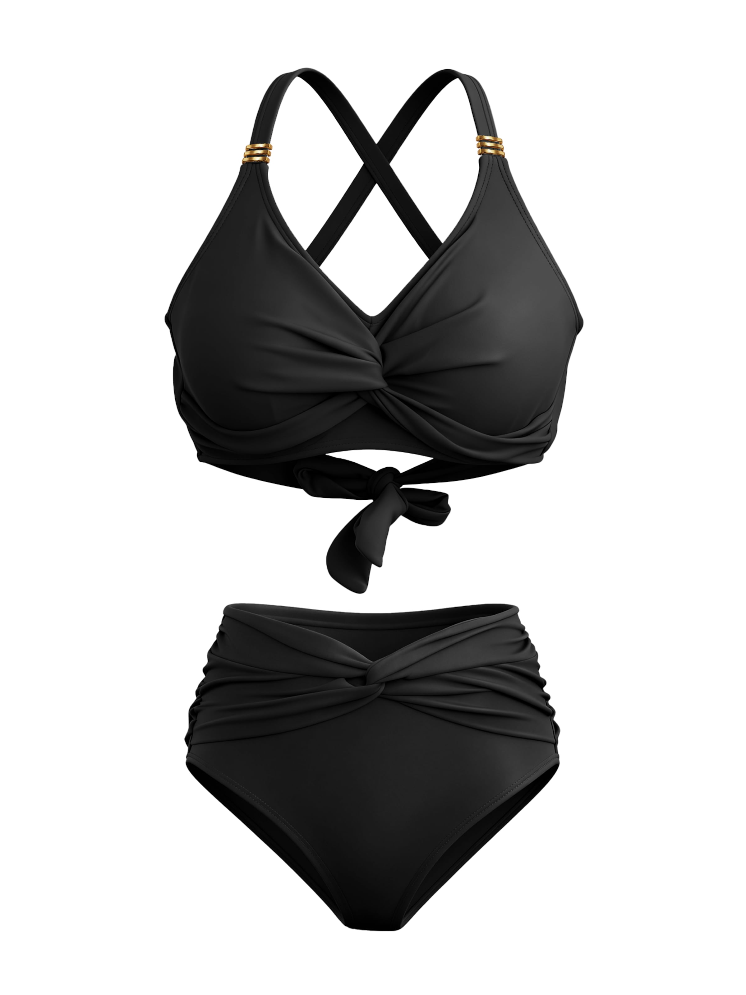 MEETWEE Klassiek Bikini in Zwart