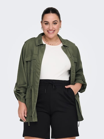 ONLY Carmakoma Between-Season Jacket 'KENYA' in Green: front