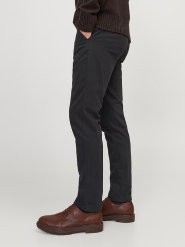 JACK & JONES Slimfit Hose 'JJIMarco JJDave' in Schwarz