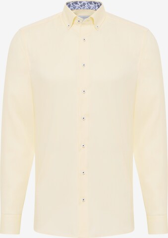 ETERNA Slim fit Button Up Shirt in Yellow: front