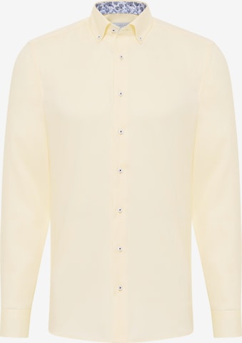 ETERNA Slim fit Button Up Shirt in Yellow: front