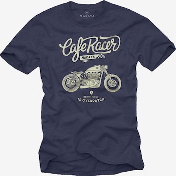 MAKAYA Shirt 'Being first' in Blue: front