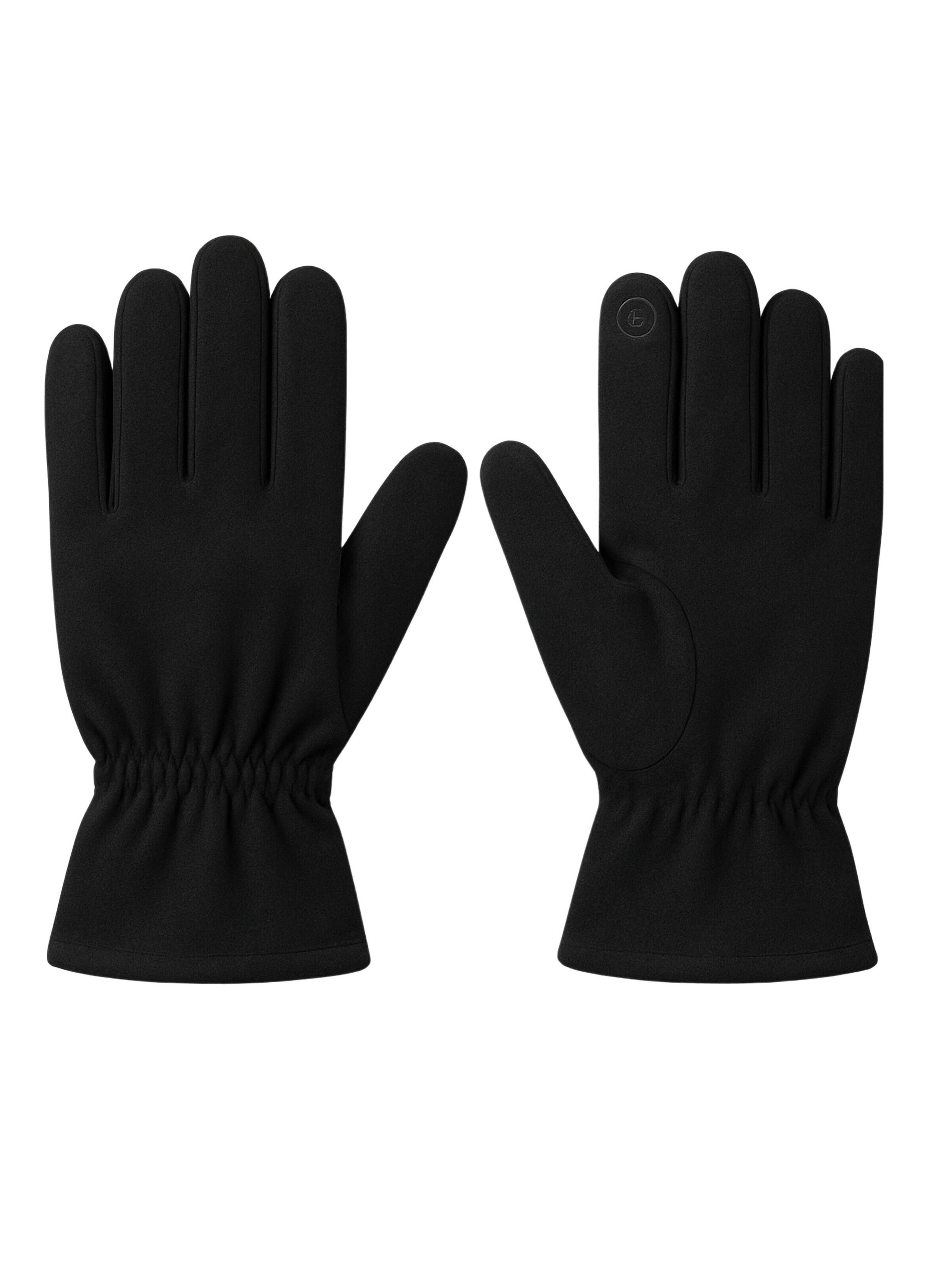 COLLEZIONE ALESSANDRO Full Finger Gloves 'Modern' in Black: front