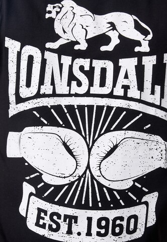 LONSDALE Футболка 'CLEATOR' в Черный