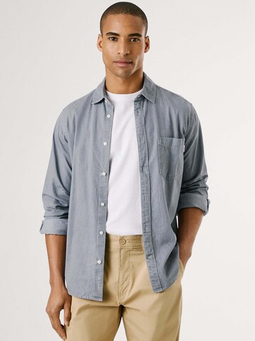 Pepe Jeans Regular fit Overhemd 'Classic' in Grijs: voorkant