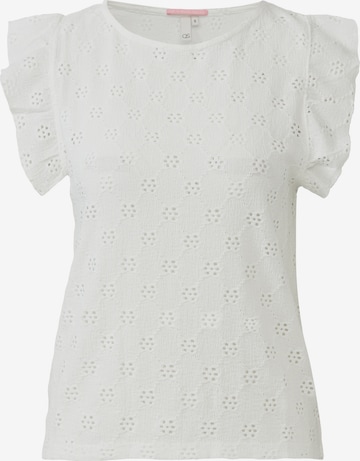 T-shirt QS en blanc : devant