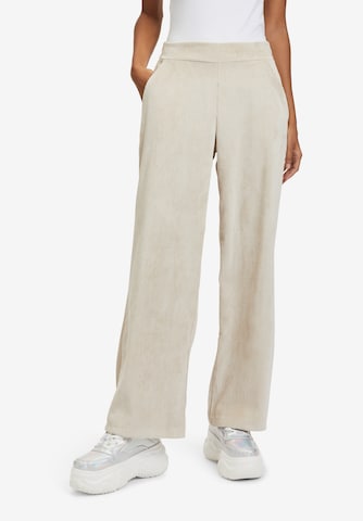 Wide leg Pantaloni di Cartoon in beige: frontale