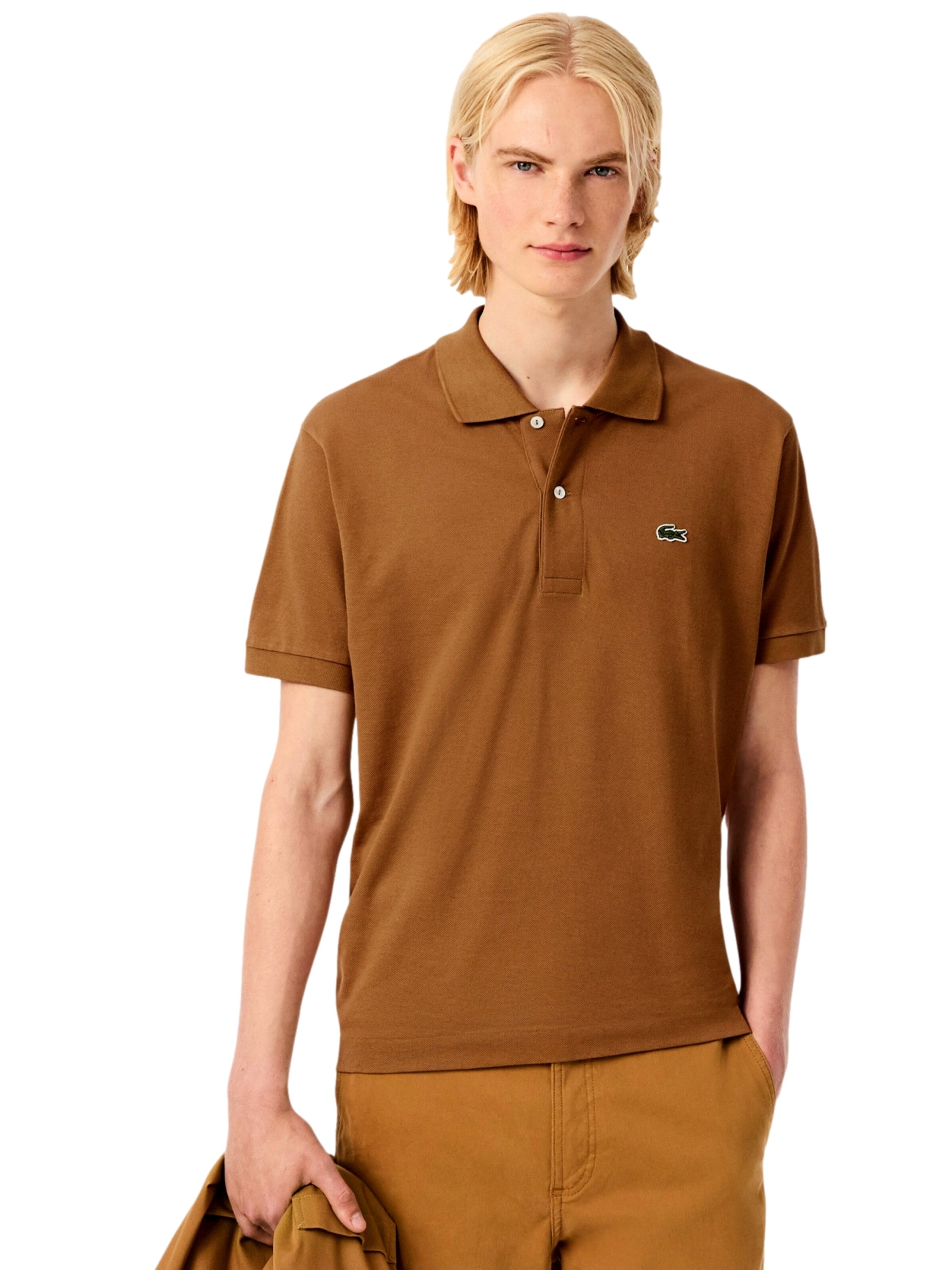 LACOSTE Shirt in Brown: front