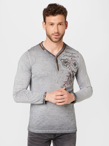 Key Largo Shirt 'MOUNTAIN' in Grey: front