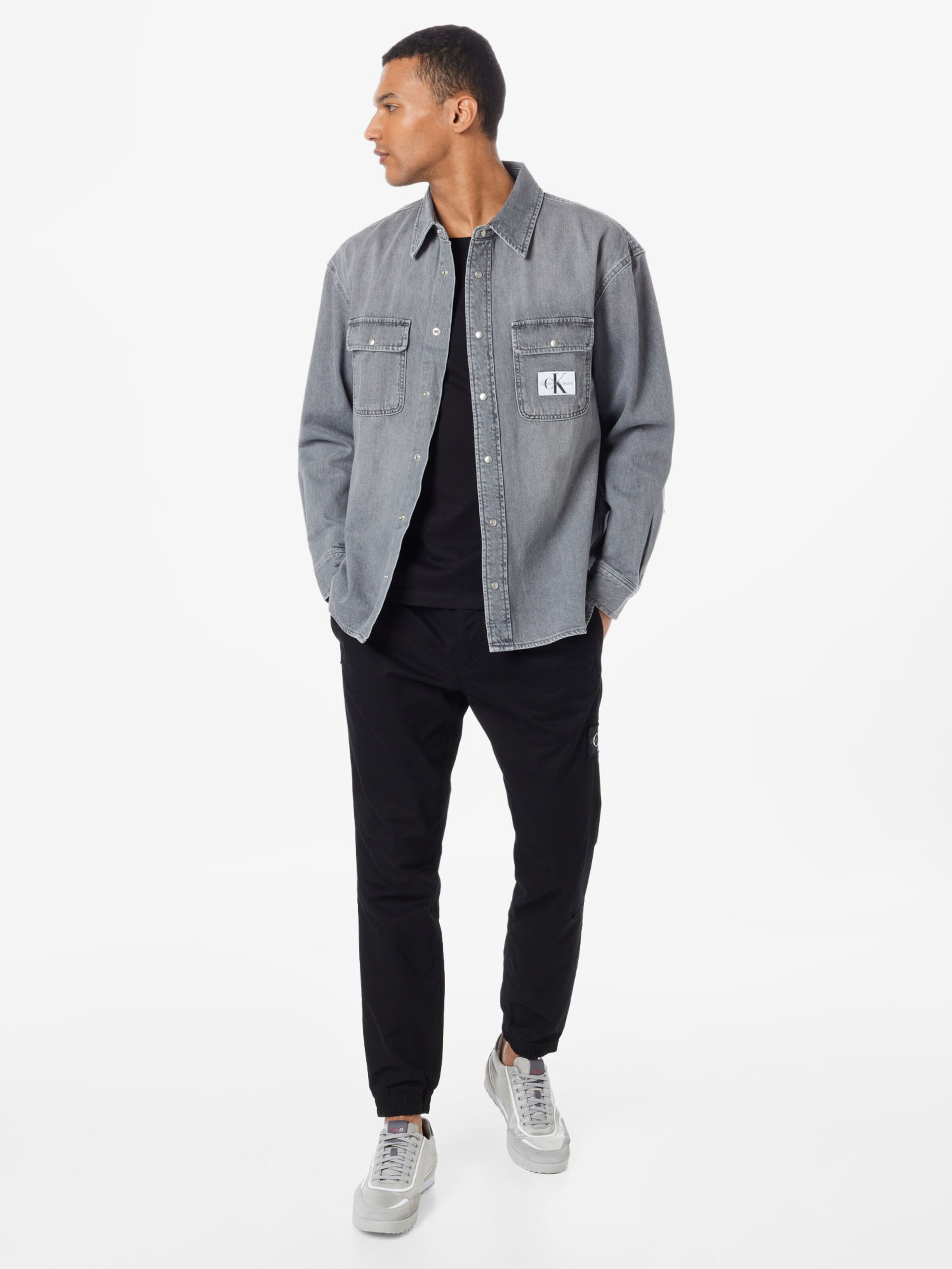 Männer Hemden Calvin Klein Jeans Hemd in Grau - ZI95793 Männer Hemden Calvin Klein Jeans Hemd in Grau - ZI95793