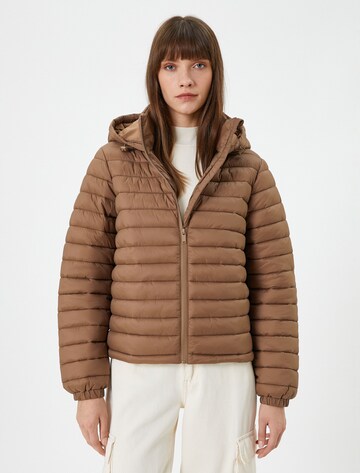 Koton Between-Season Jacket in Brown: front