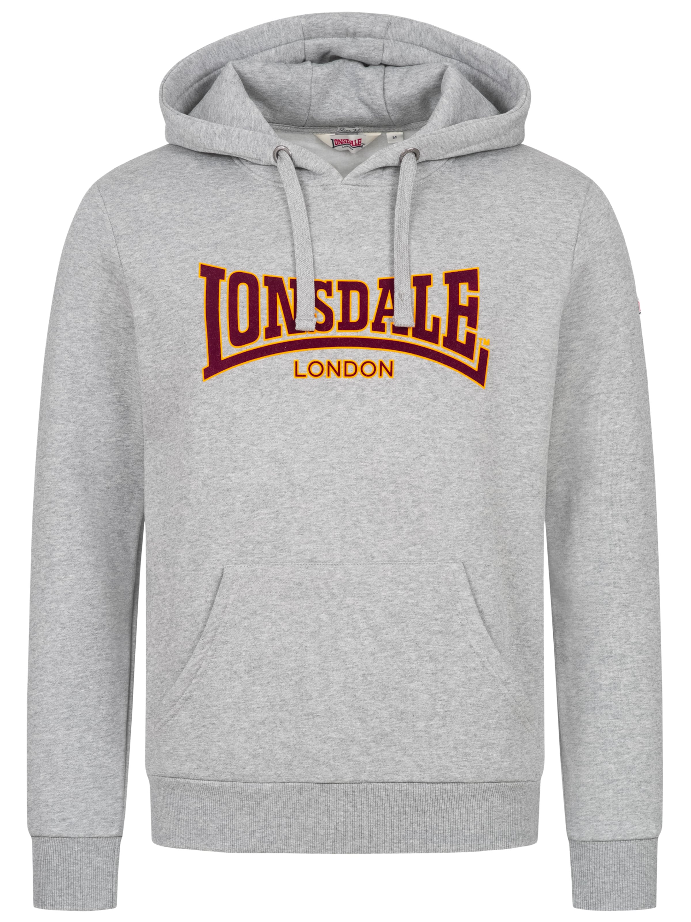 LONSDALE Μπλούζα φούτερ 'Classic' σε γκρι: μπροστά