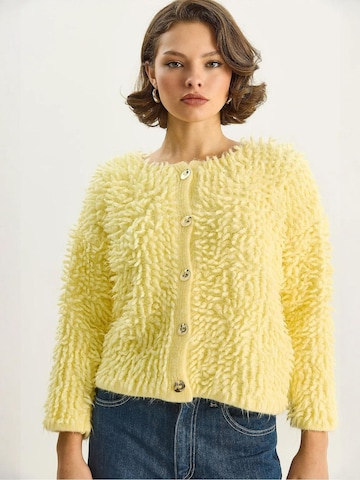 Bianco Lucci Strickjacke 'Strickjacken'‌‌‌‌‌‌‌ in Gelb: Vorderseite