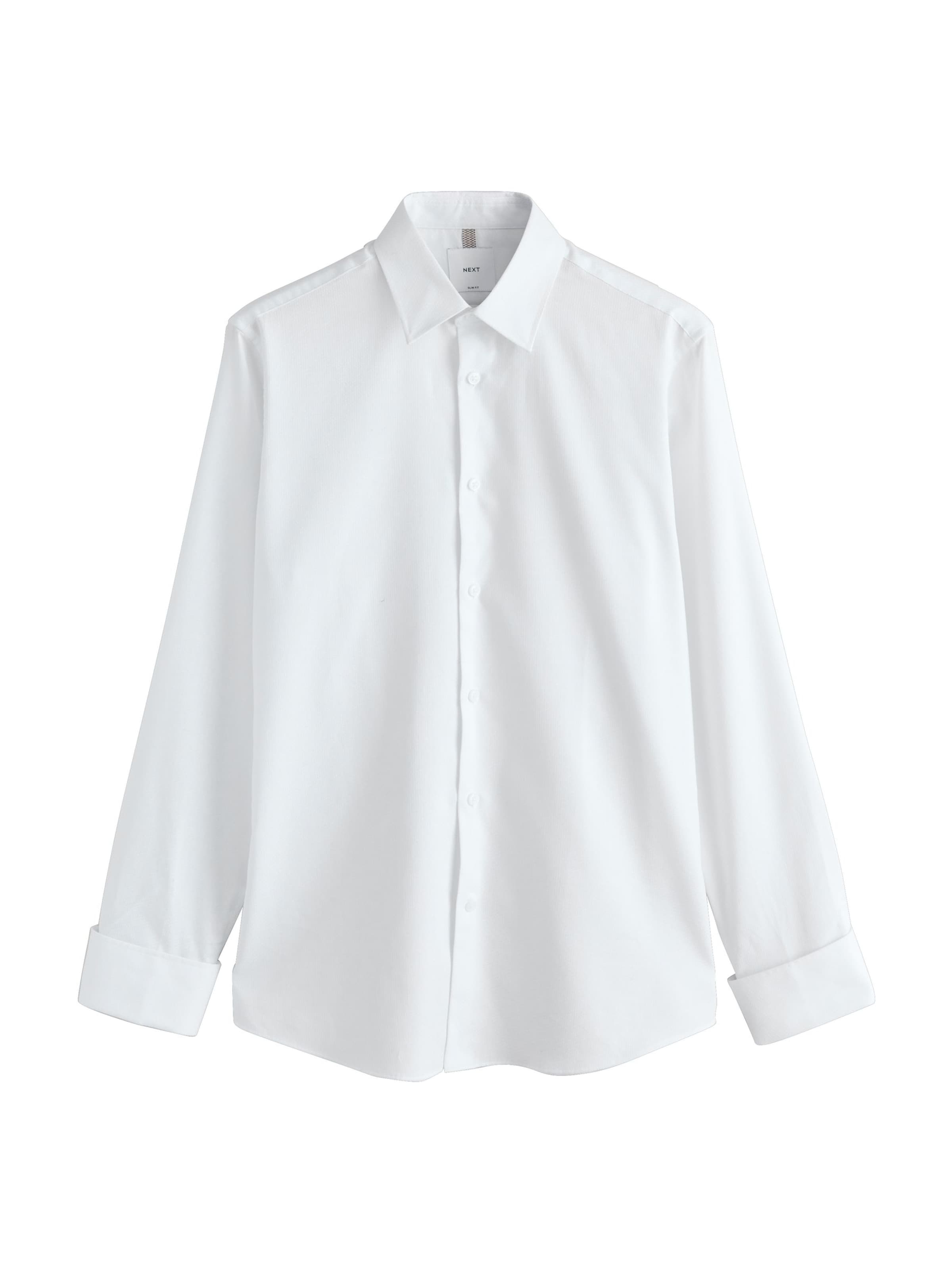 Next Slim Fit Hemd in Weiß: Vorderseite
