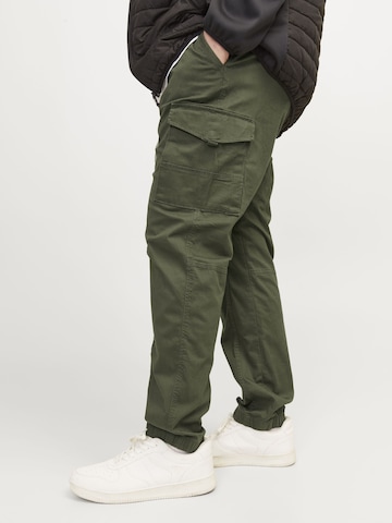 Jack & Jones Plus Конический (Tapered) Брюки-карго 'Paul' в Зеленый