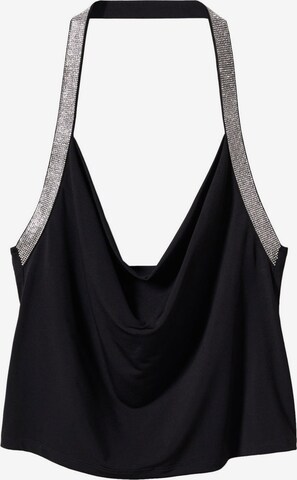 MANGO Top 'LUX' in Black: front