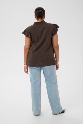 KAFFE CURVE Bluse 'Ronja' i brun