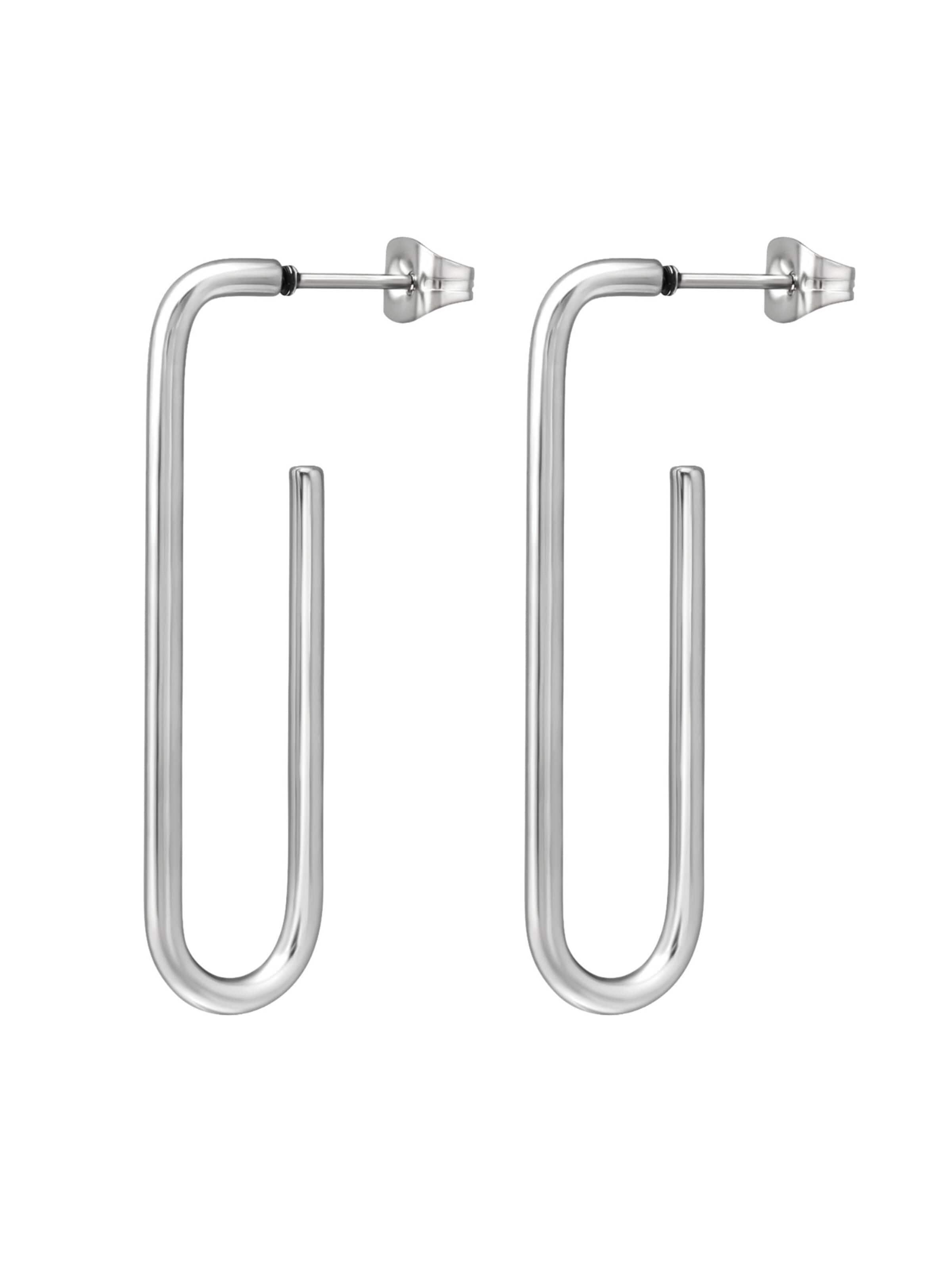 Boucles d'oreilles Maxte en argent : devant