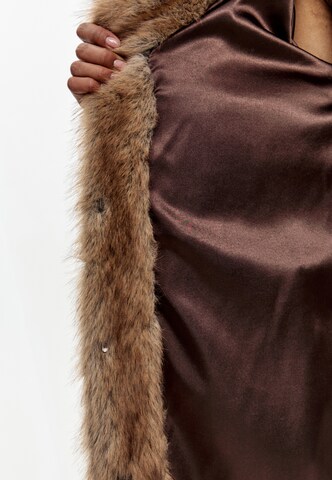 CESARE GASPARI Winter Coat 'Desert Mirage' in Brown
