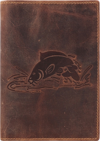 Porte-monnaies GREENBURRY en marron : devant