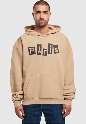 Merchcode Sweatshirt 'Paris' in Beige: front