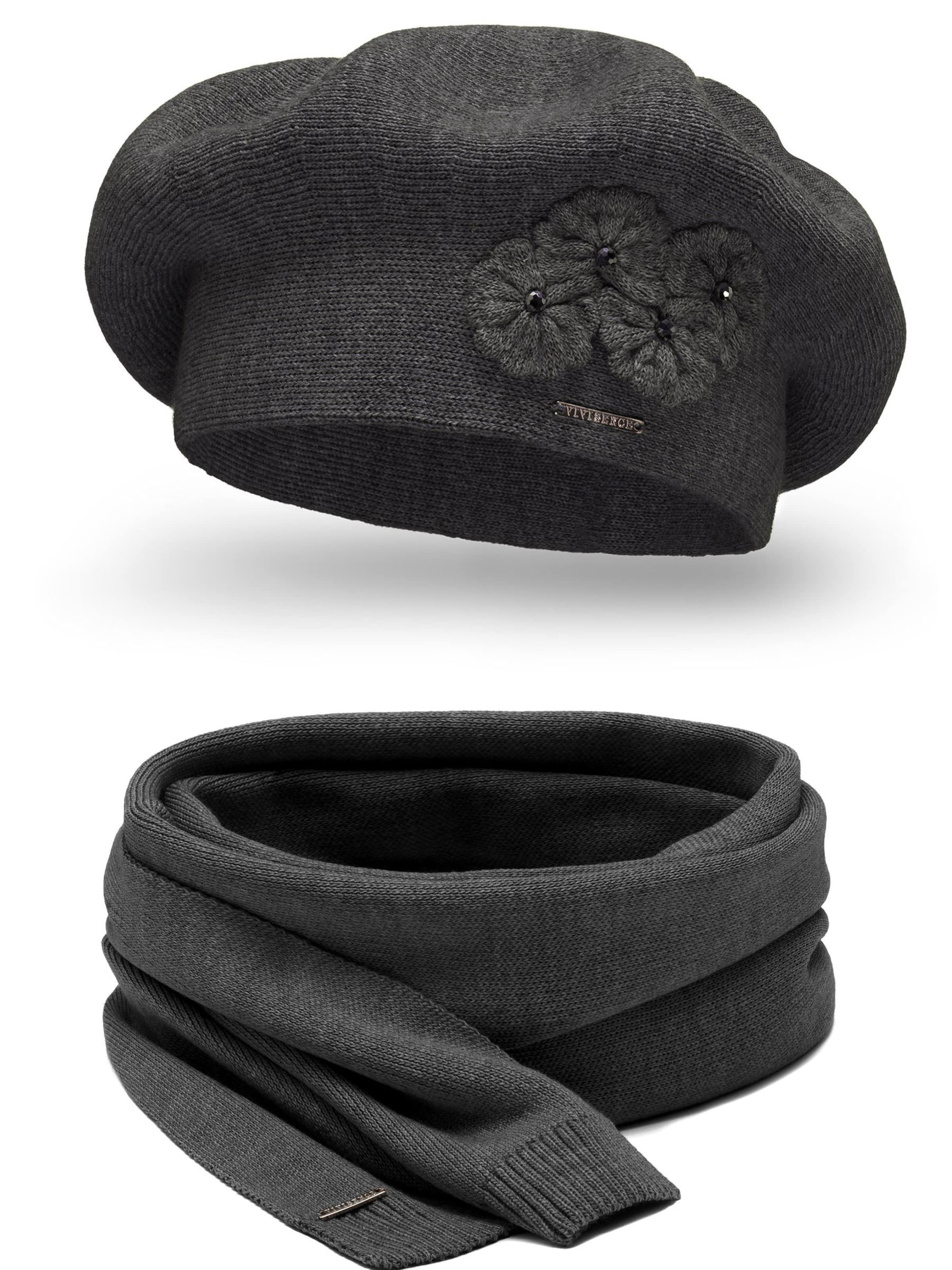 Vivisence Mütze '7006 Set'‌‌‌‌‌‌ in Grau: Vorderseite