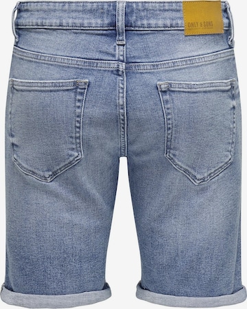 Only & Sons Slimfit Shorts 'Ply' in Blau
