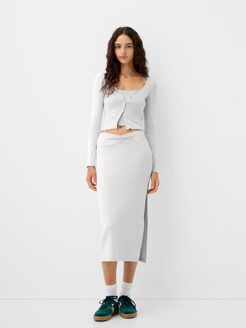 Bershka Strickjacke in Grau