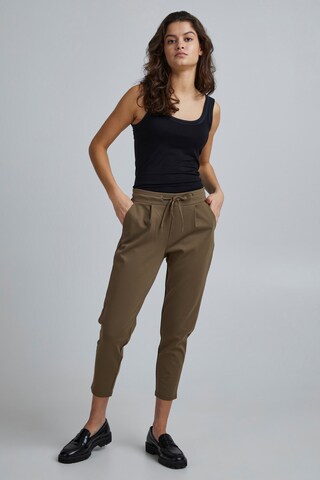 ICHI Slim fit Trousers 'KATE PA' in Brown