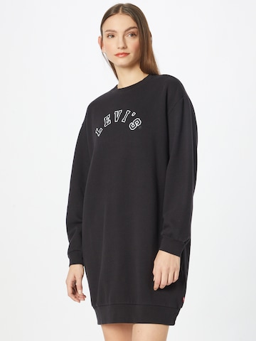 LEVI'S ® Jurk 'Yuna Sweatshirt Dress' in Zwart: voorkant