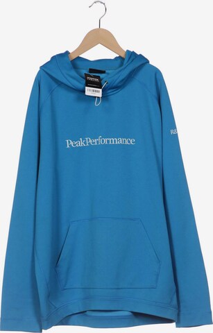 PEAK PERFORMANCE Sweatshirt & Zip-Up Hoodie in XXL in Blue: front