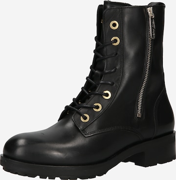 TOMMY HILFIGER Lace-Up Ankle Boots in Black: front