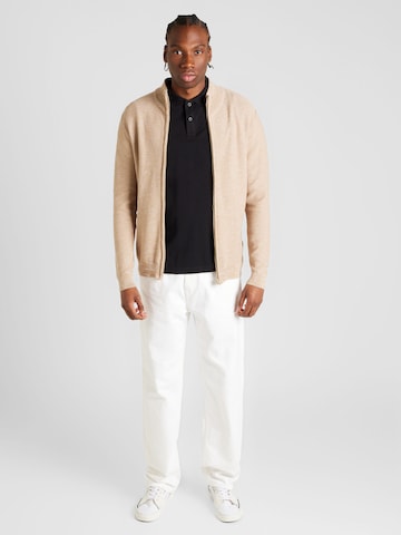 INDICODE JEANS Knit Cardigan 'Marland' in Beige