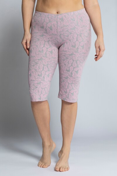 Ulla Popken Pantalon en gris / rose clair, Vue avec modèle