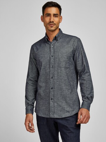 HECHTER PARIS Regular Fit Hemd in Grau: Vorderseite