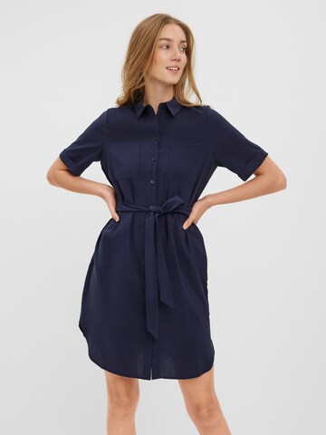 VERO MODA Shirt Dress 'VEDA' in Blue: front