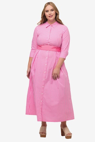 Ulla Popken Shirt Dress in Pink: front