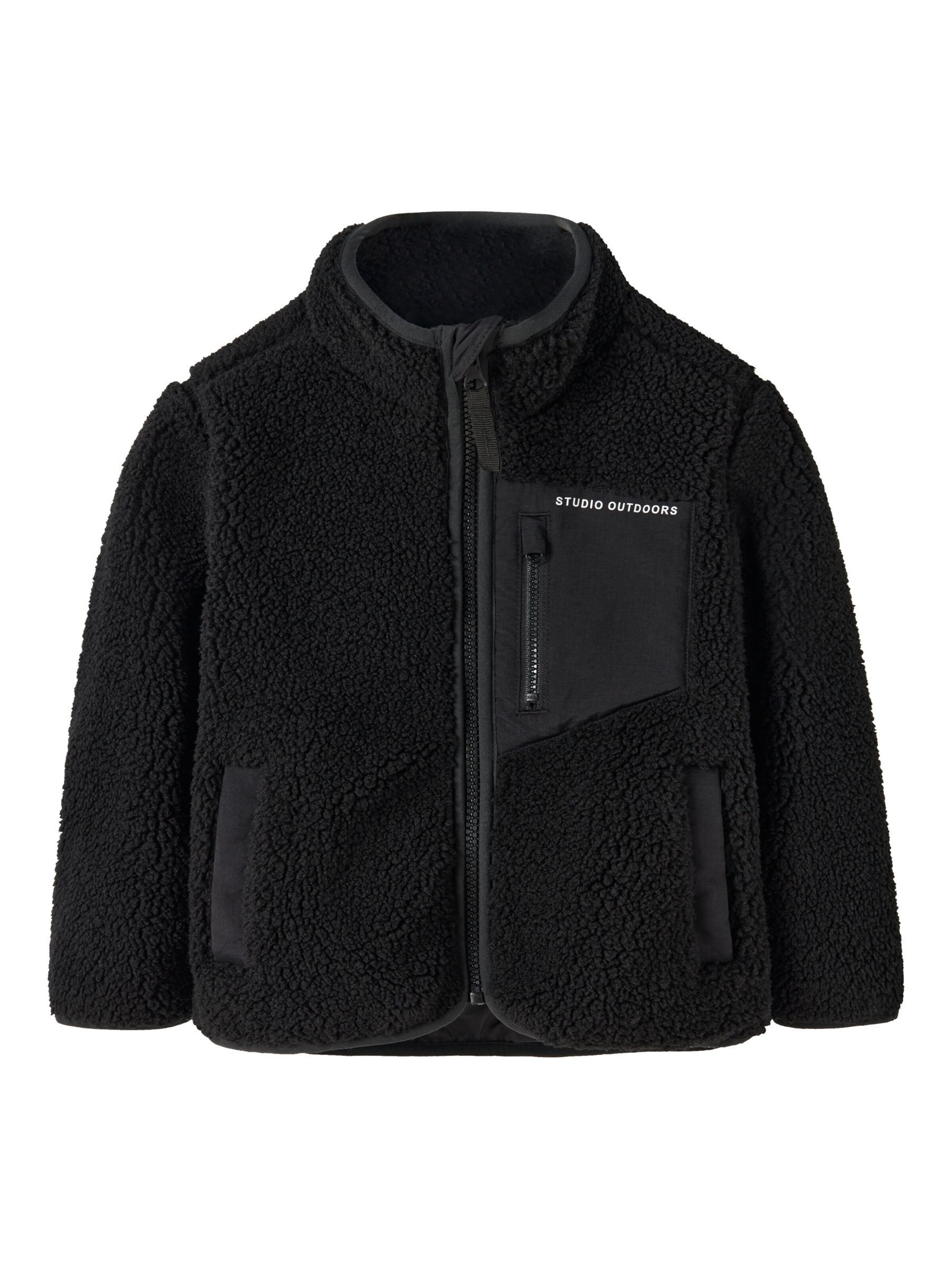 NAME IT Fleece jacket 'Mattia' in Black: front