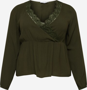 ABOUT YOU Curvy Blouse 'Binia' in Groen: voorkant