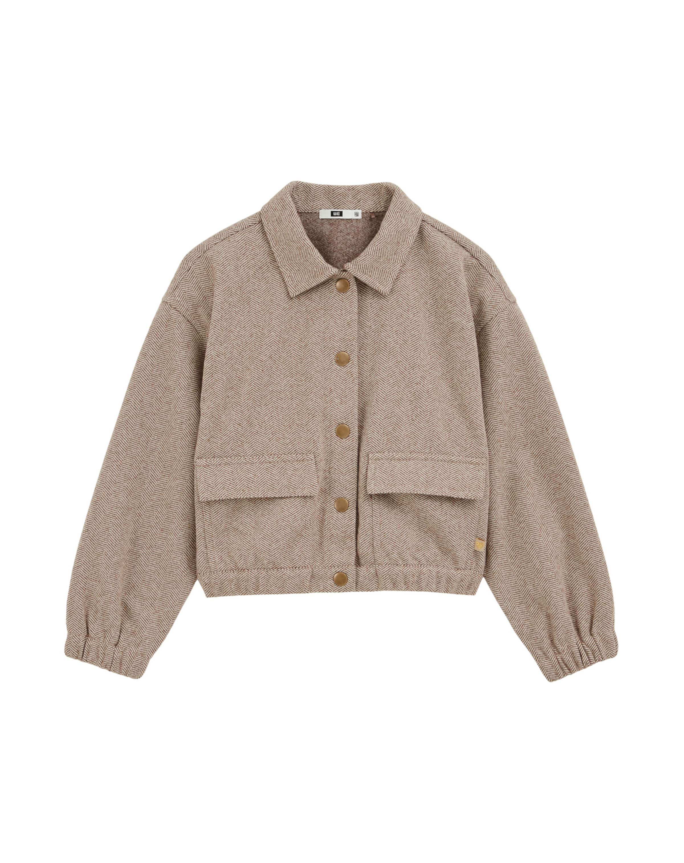 bēšs WE Fashion Starpsezonu jaka: no priekšpuses