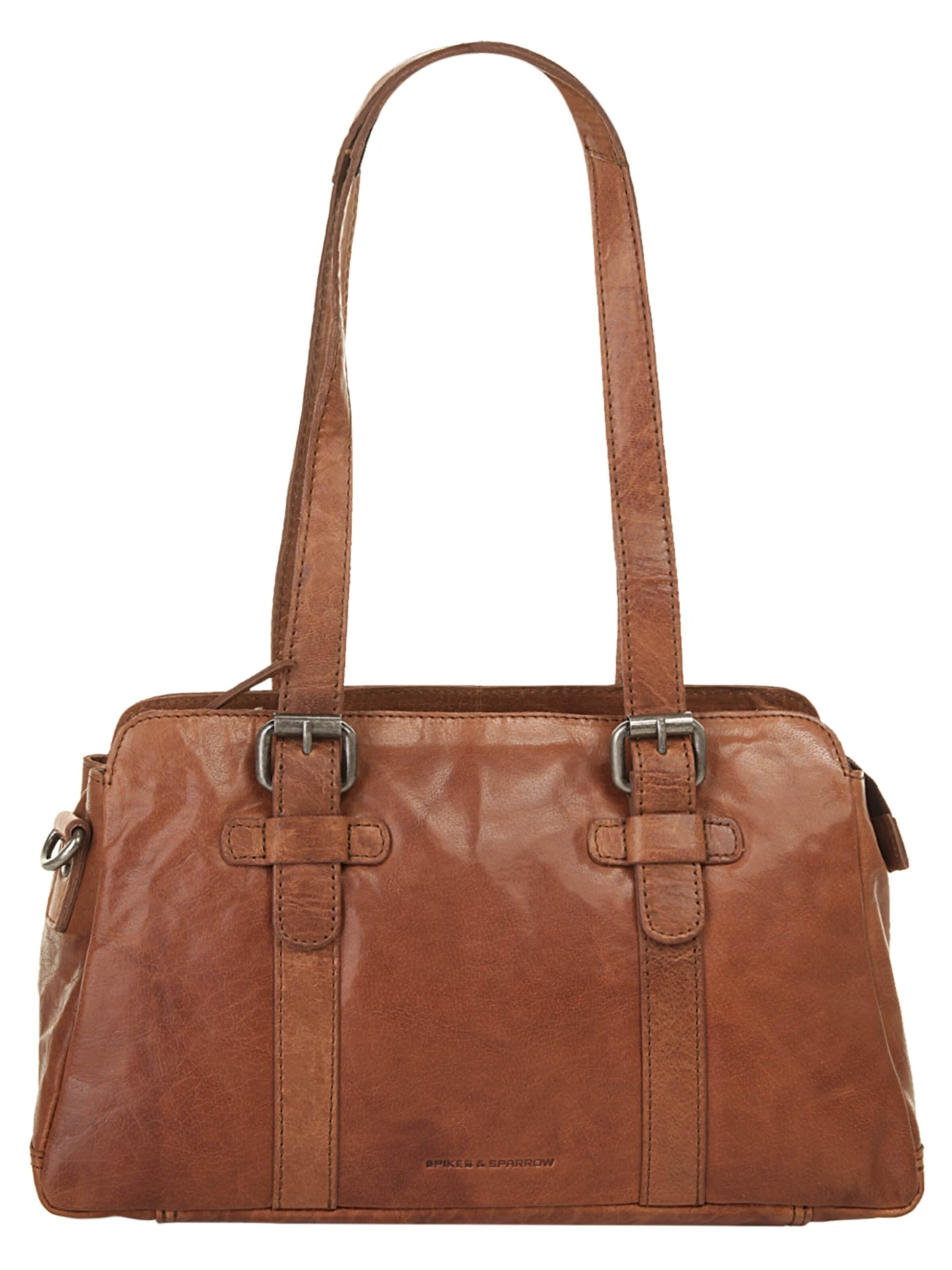 Spikes & Sparrow Handtas in Bruin: voorkant