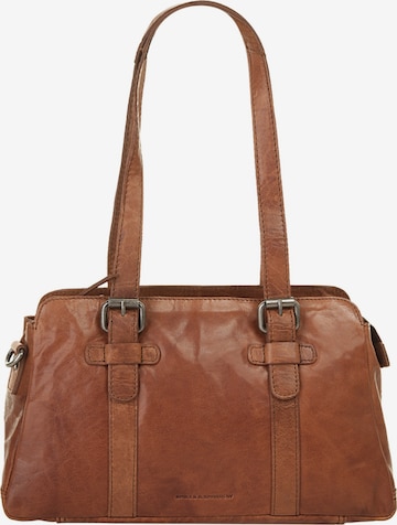 Spikes & Sparrow Handtas in Bruin: voorkant